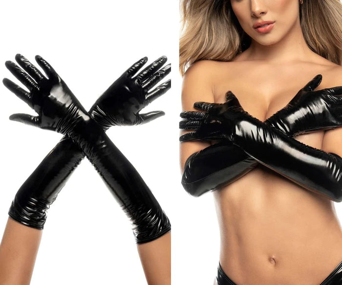 Gloss Black High Gloves