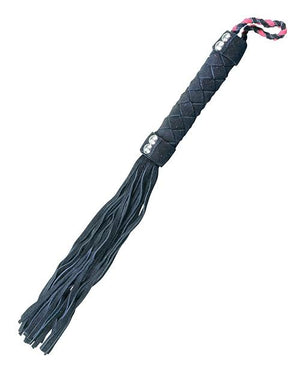 15" Leather Flogger BDSM > Floggers & Whips ple'sur body products Black 