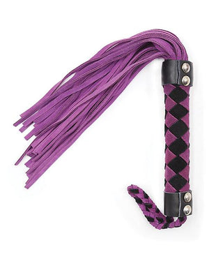 15" Leather Flogger BDSM > Floggers & Whips ple'sur body products Purple 