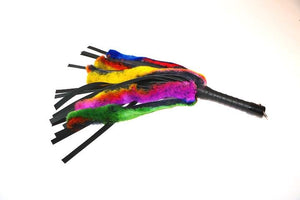 24" Rabbit Fur and Leather Floggers BDSM > Floggers & Whips Touch of Fur Multi-Color 
