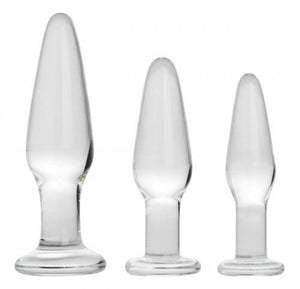 Dosha 3 Piece Glass Anal Plug Kit Anal Toys XR Brands