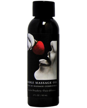 Earthly Body Edible Massage Oil Bath, Body & Massage Earthly Body Strawberry 
