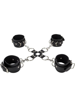 Ouch! Leather Hand and Leg Cuffs BDSM > Restraints Shots Toys 
