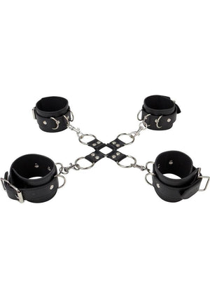 Ouch! Leather Hand and Leg Cuffs BDSM > Restraints Shots Toys