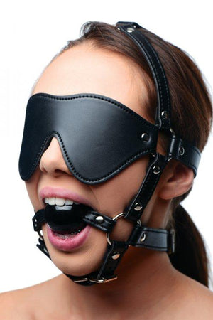 Strict Blindfold Harness and Ball Gag BDSM > Gags Strict Leather 