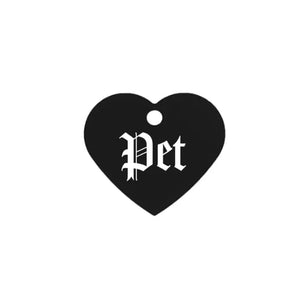 Gothic Bdsm Fetish Pet Heart Collar Tags