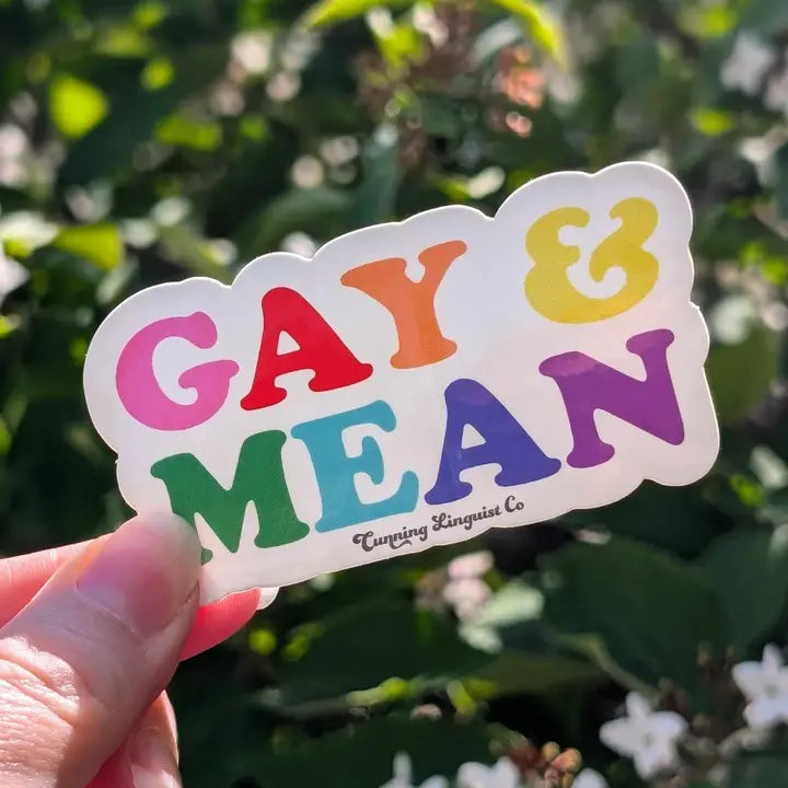 GAY & MEAN Sticker – FB Boutique