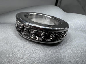 Stainless Steel Chain Cock Ring-2"