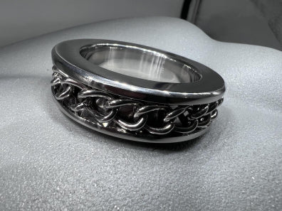 Stainless Steel Chain Cock Ring-2"