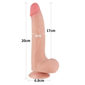 8.5" Sliding Skin Dual Layer Dildo