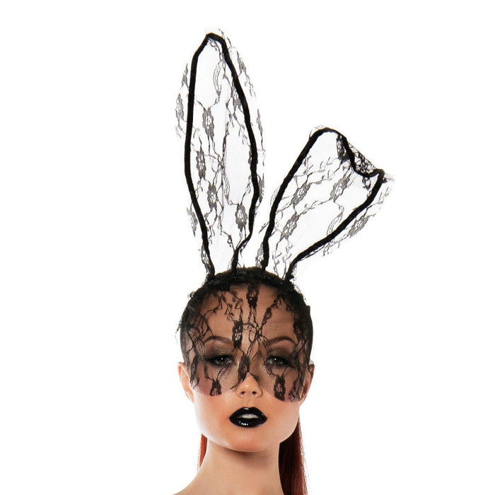Lace Bunny Ear Veil Mask