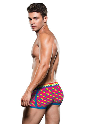 Rainbow Hearts Boxer Brief Short-Cut Trunks