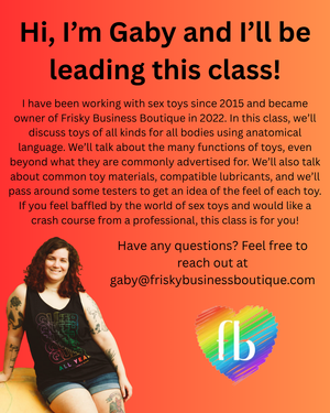The What and Why of Sex Toys: An Introductory Class