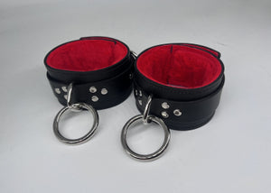 Fleece Lined Leather Ankle Cuffs