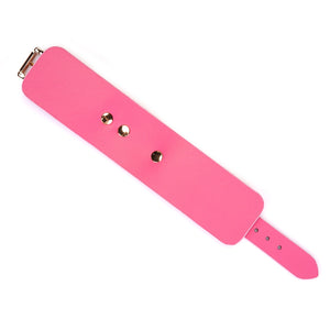 Lustre Rosa Leather Cuffs