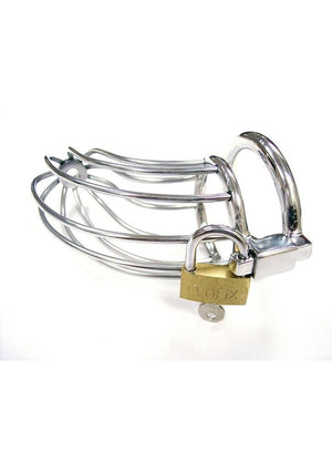 Stainless Steel Chastity Cock Cage with Padlock