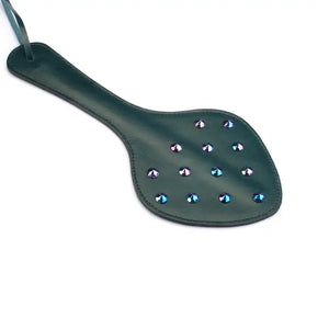 Luxury Leather Paddle with Blue Rivets