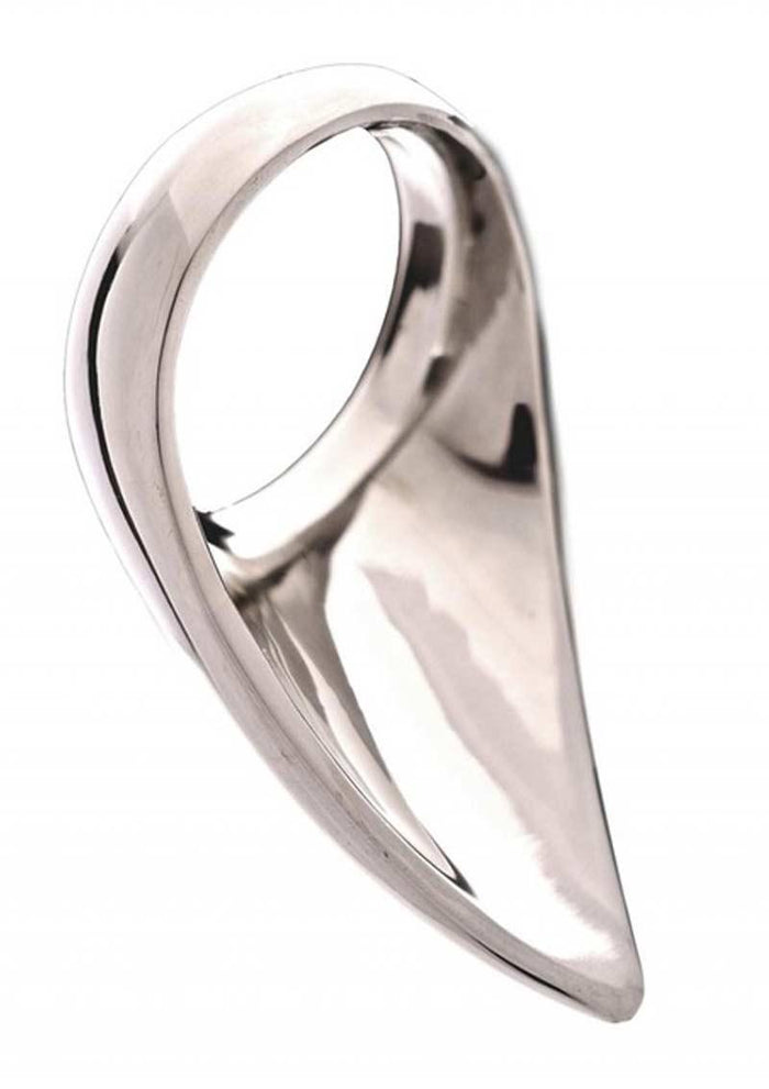 Rouge Stainless Steel Play Tear Drop Cockring 45mm