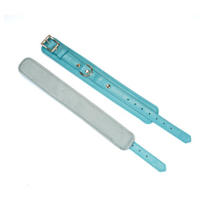 Blue Lamb Leather Cuffs