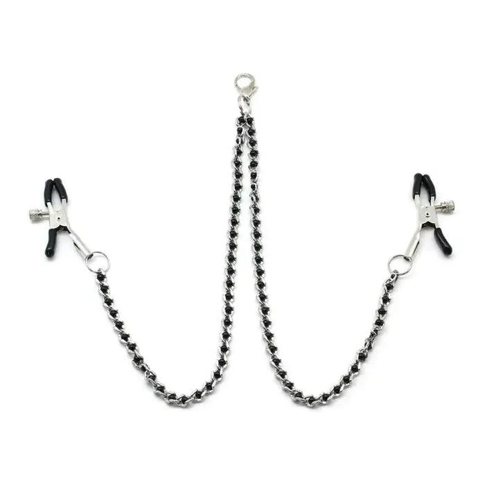 Black Beads Chains and Nipple Clamps