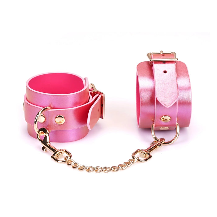 Lustre Rosa Leather Cuffs