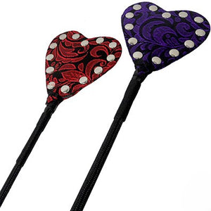 26" Brocade Heart Riding Crop