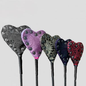 26" Brocade Heart Riding Crop