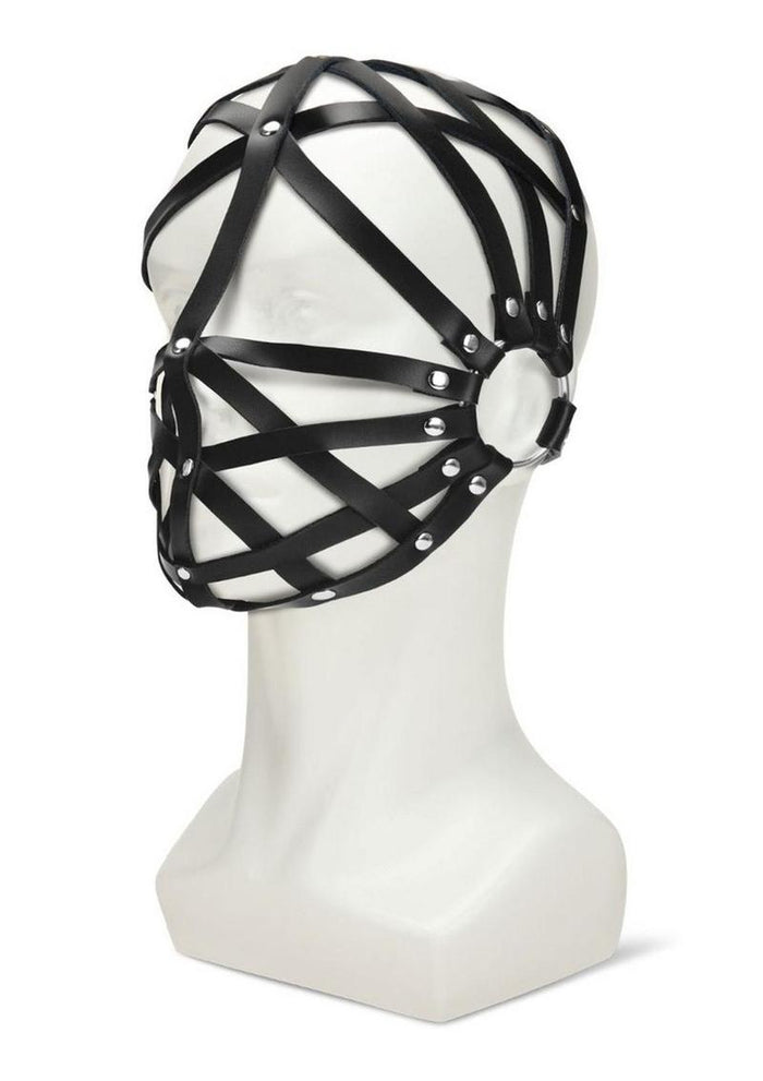 Web Hood PU Leather Bondage Hood