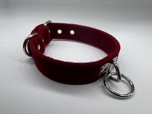 Velvet Collar With Ring