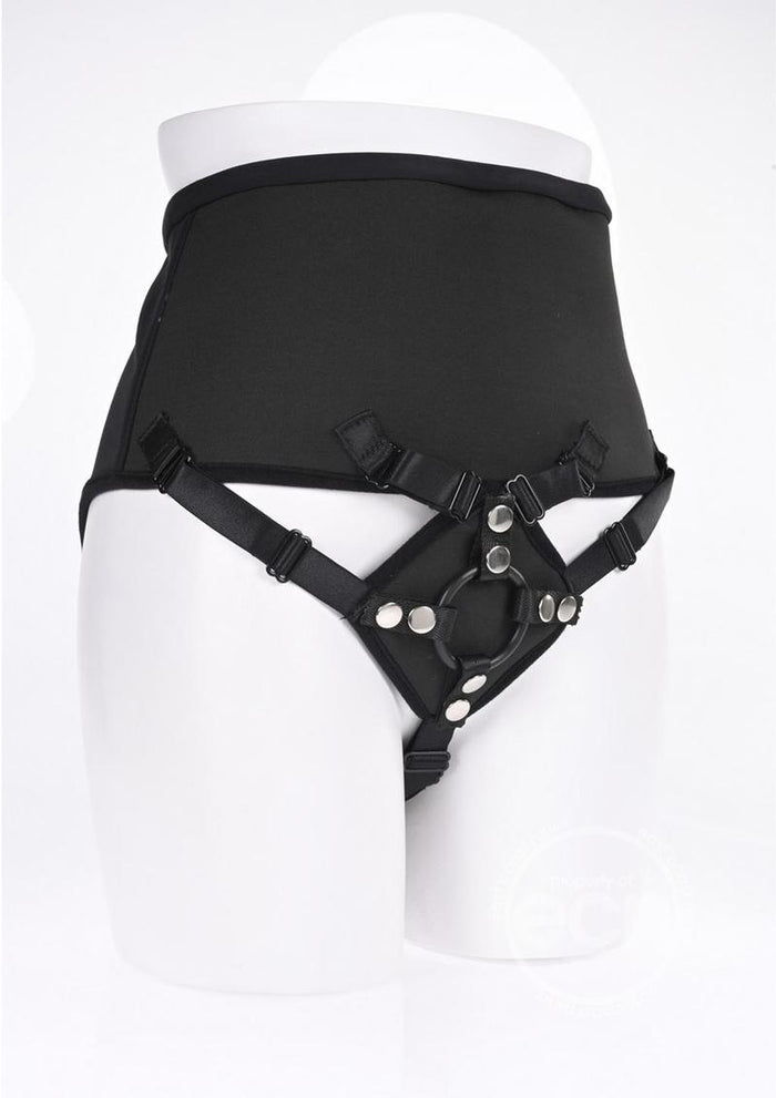 Sportsheets High Waisted Corset Strap-On - Black