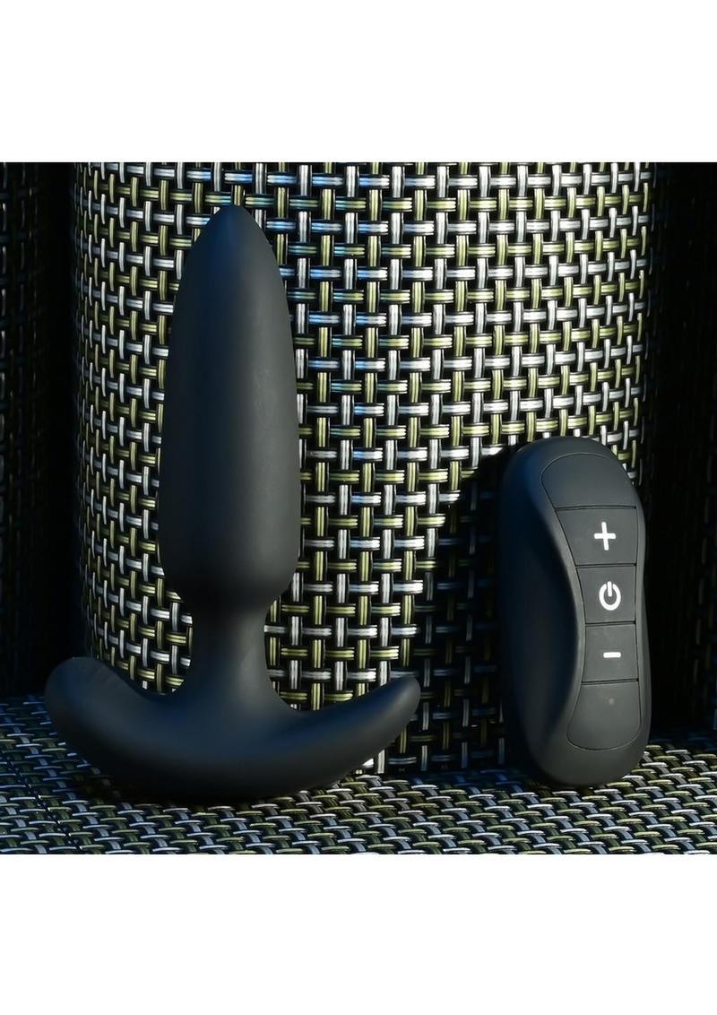 Black Beauty Rechargeable Silicone Vibrating Anal Plug with Remote Con FB Boutique Black Beauty Rechargeable Silicone Vibrating Anal Plug with Remote Con FB Boutique