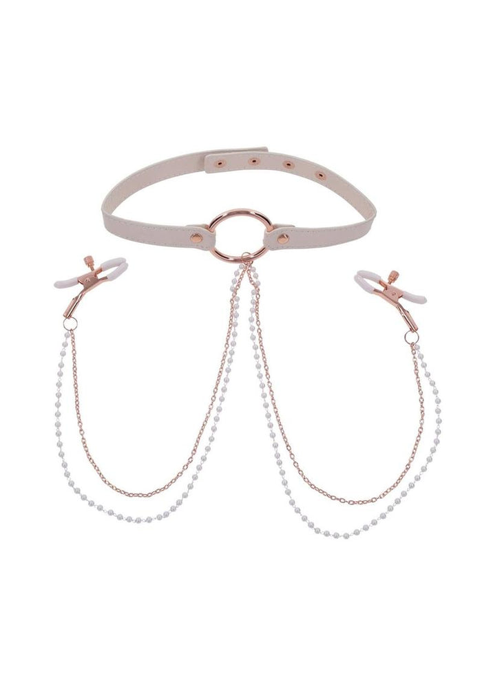 Peaches 'n CreaMe Collar with Nipple Clamps