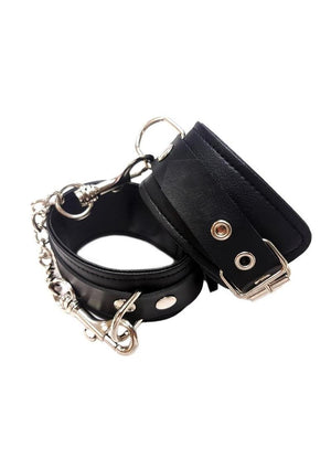 Fetish Play Wrist Cuffs Vegan Leather