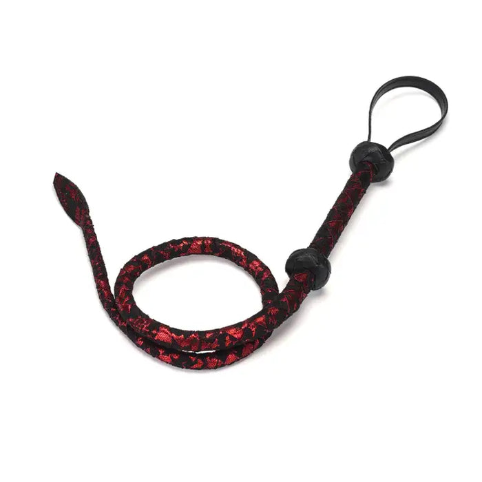 Victorian Garden Lace and Pu Bull Whip