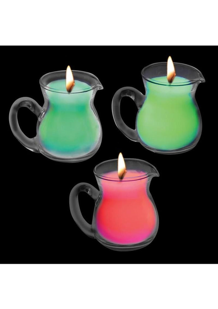 Glow Pour Blacklight Reactive Drip Candle Set (3 Piece)