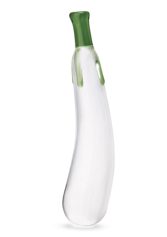 Eggplant Ecstasy Glass Dildo 7.25in