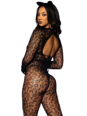 Gloved Leopard Catsuit