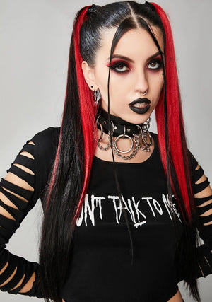 Wide Chain Ring Bondage Choker