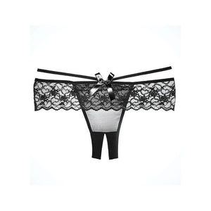 Adore Angel Crotchless Panty Black