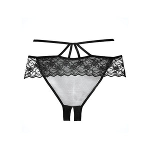 Adore Angel Crotchless Panty Black