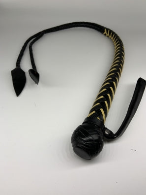 Leather 3 Foot Double Tail Whip