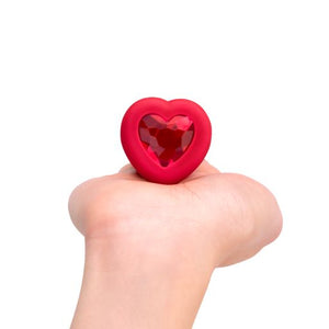 Vibrating Heart Shaped Jewel Plug w/Remote