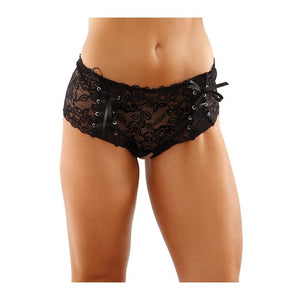 Magnolia Lace Up Front Open Panty