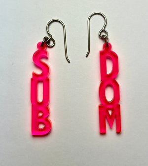 Dom-sub Acrylic Earrings