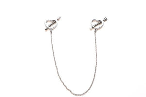 Heart Shaped Nipple Clamps with Chain