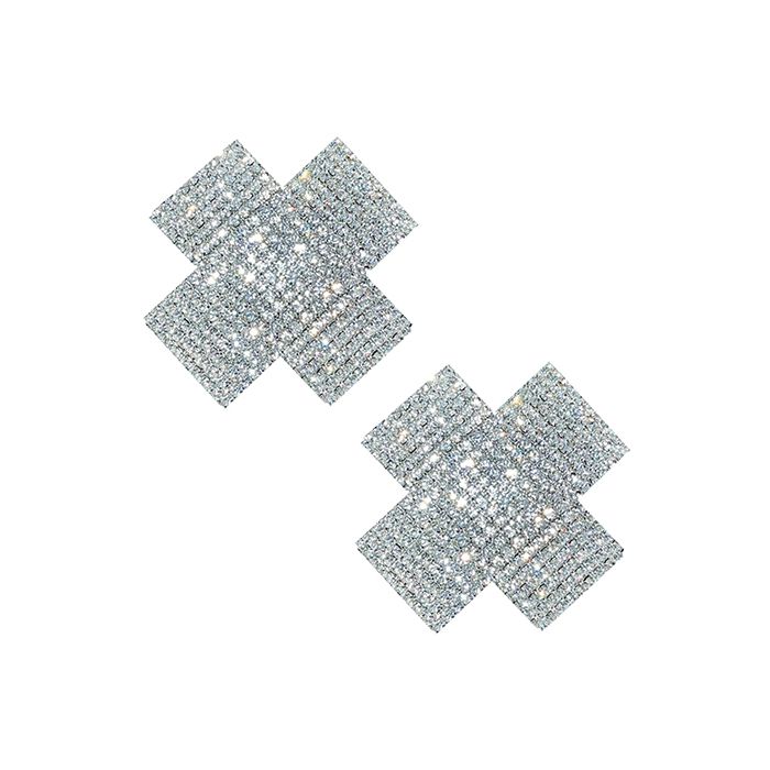 Cross Crystal Jewel Reusable Silicone Nipple Pasties