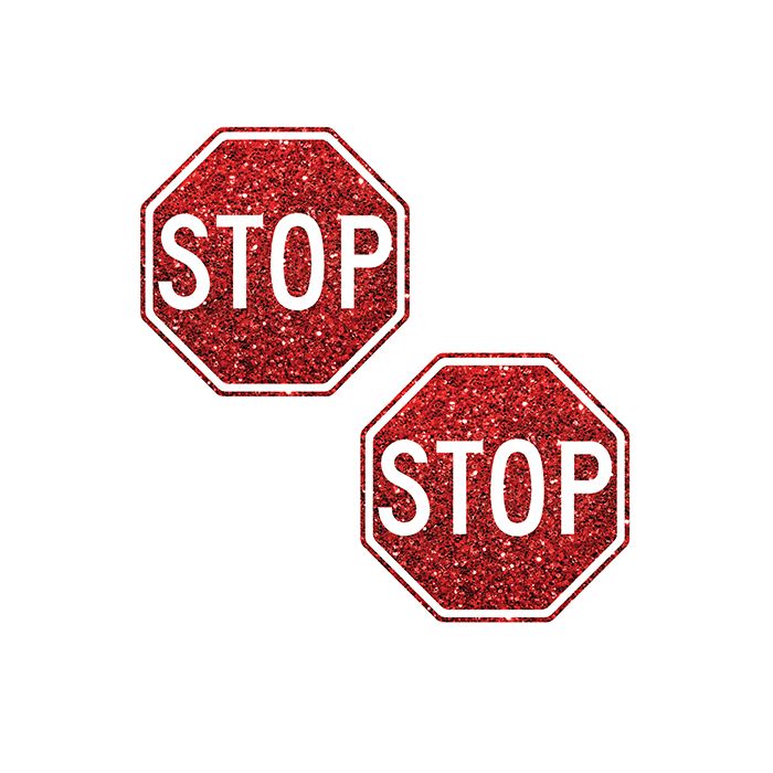 Stop Sign Glitter Pasties