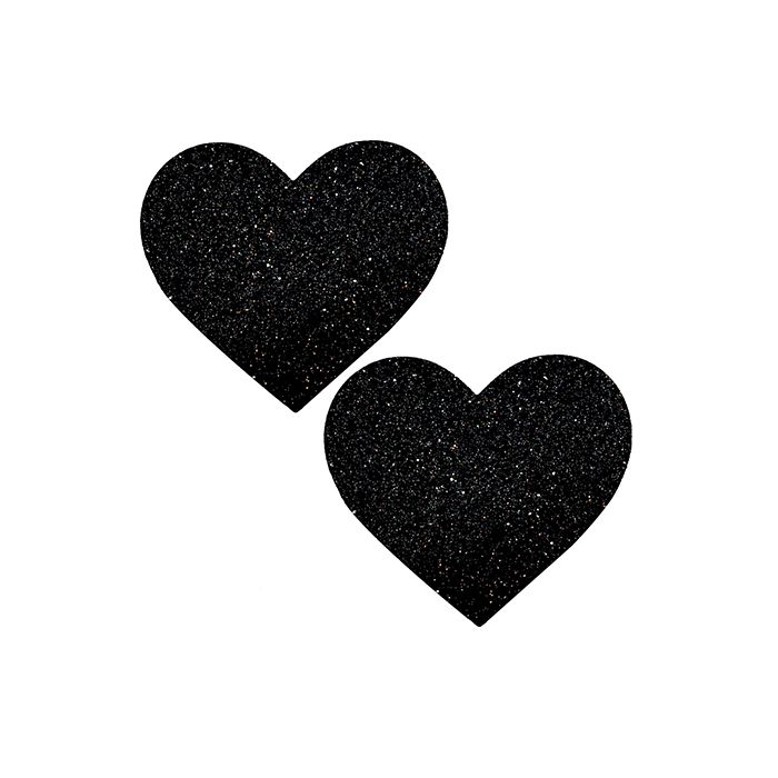 Black Malice Queen Status Glitter Heart Pasties