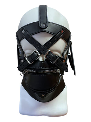 Vegan Leather Bondage Mask