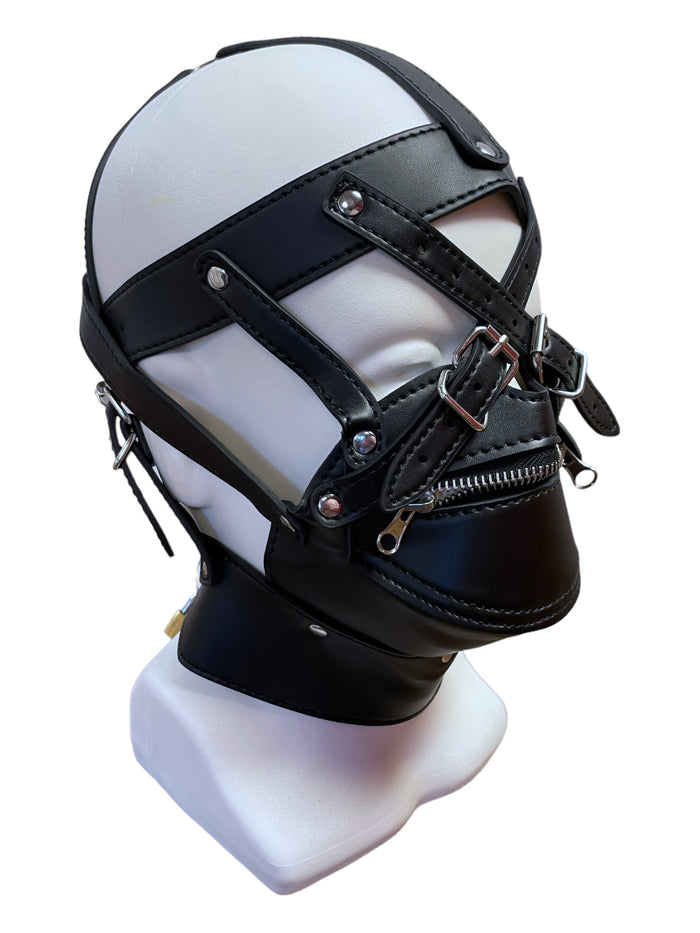 Vegan Leather Bondage Mask
